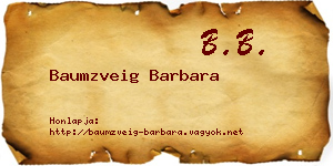 Baumzveig Barbara névjegykártya